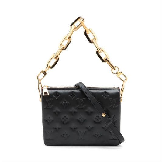 Louis Vuitton Monogram embossed Coussin-BB M21259 Black