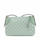 Gucci GG emblem PVCx leather Shoulder bag Green 815218