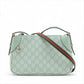 Gucci GG emblem PVCx leather Shoulder bag Green 815218