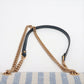 Gucci GG Marmont raffia x leather Chain Shoulder Bag Beige x blue 443497