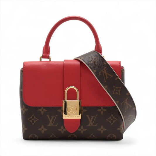 Louis Vuitton Monogram Rocky BB M44322 brown x red