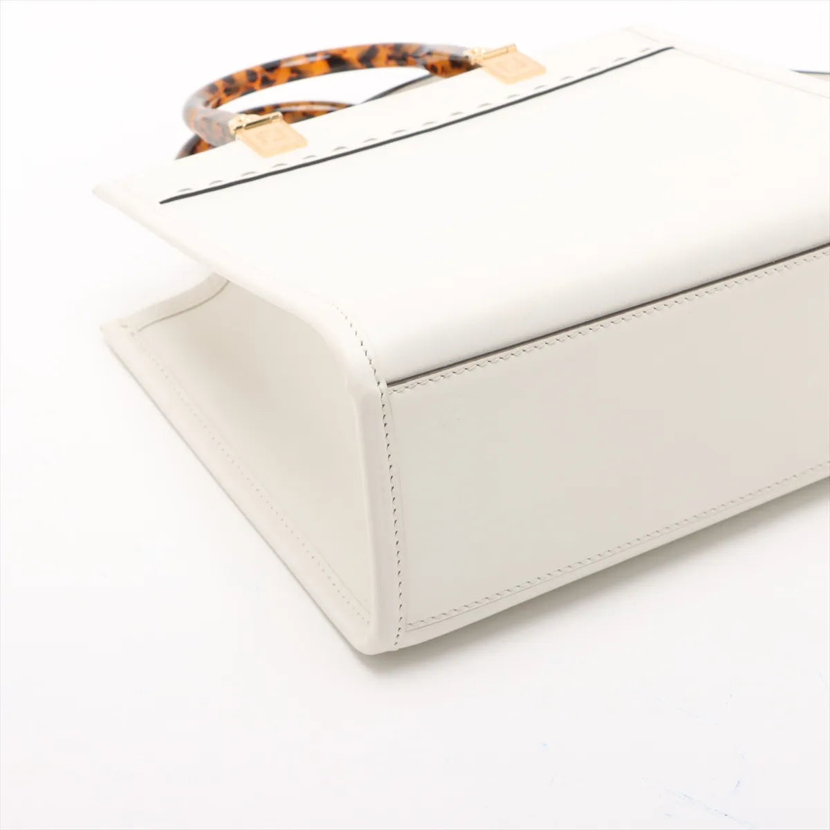 Fendi Sunshine Small Leather 2 Way Handbag White 8BH394