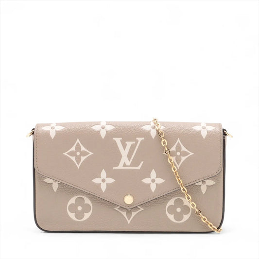 Louis Vuitton Monogram Empreinte Pochette Felicie M82610 Beige