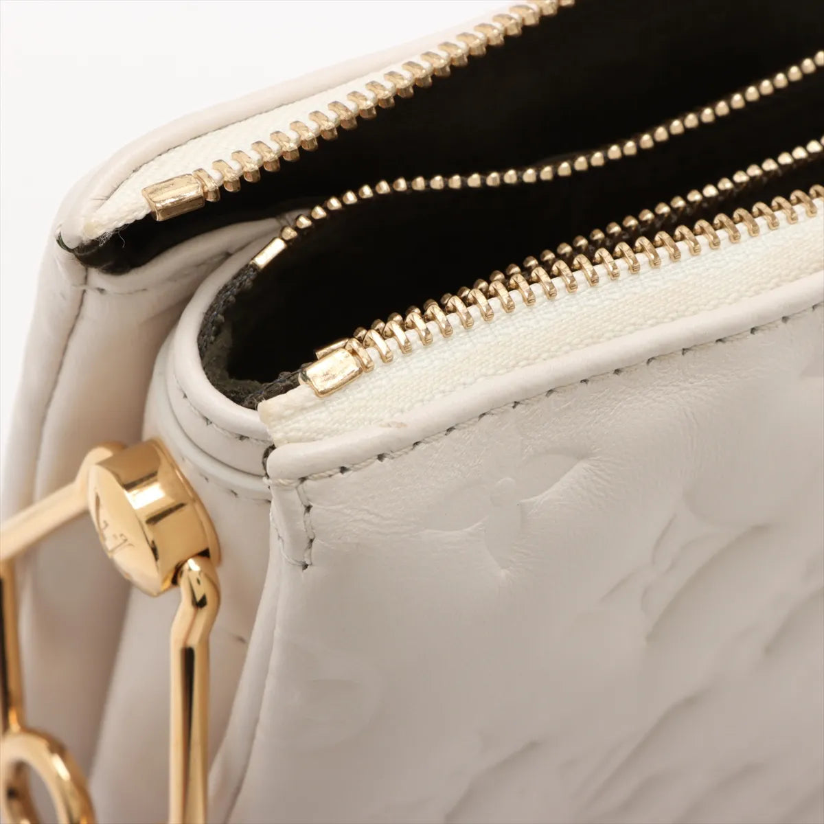 Louis Vuitton Monogram embossed Coussin PM M57793 White