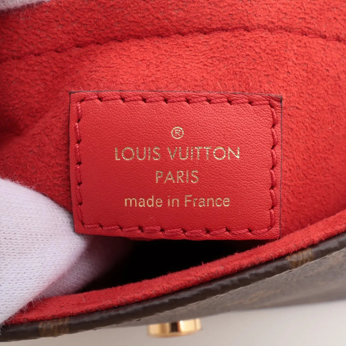 Louis Vuitton Monogram Rocky BB M44322 DU4129 brown x red