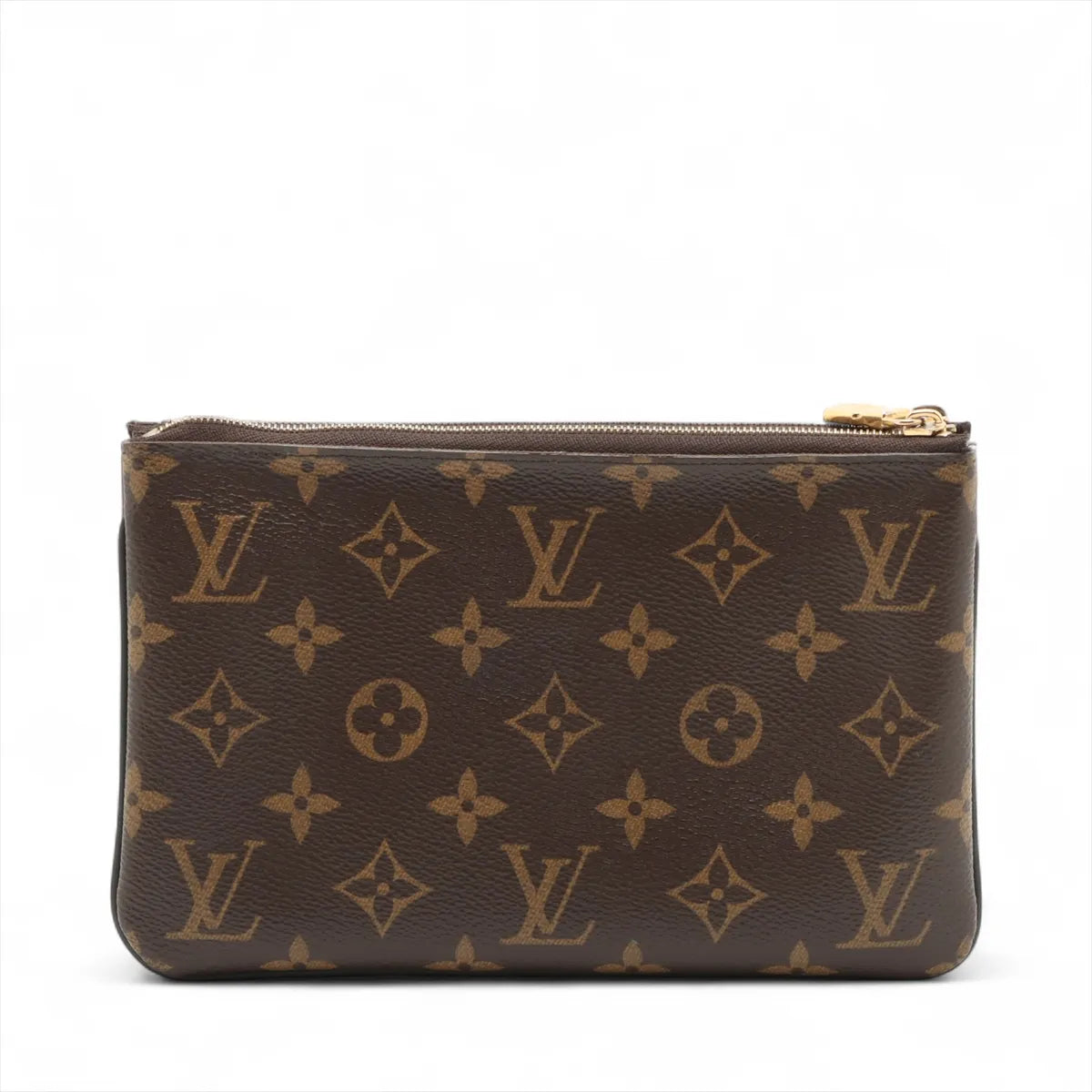 Louis Vuitton Giant Monogram Reverse Double Pochette Zip M69203 MI4210 Brown