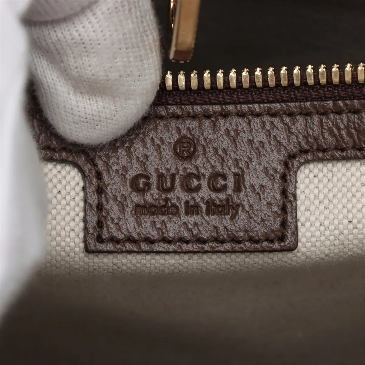 Gucci Jumbo GG Canvas & Leather 2 Way Handbag Brown 678839
