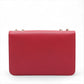 Gucci Interlocking G Leather Chain Shoulder Bag Red 510303