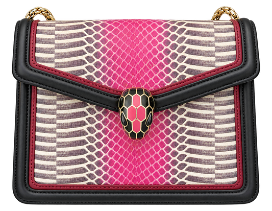 Bvlgari Black Leather Serpenti Crossbody