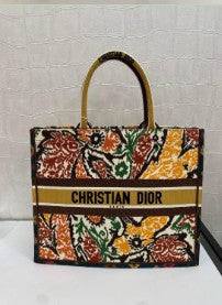 Christian Dior Large Canvas Embroidered Booktote Multicolored 50-MA-1220X