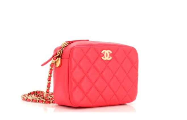 Chanel Pearl Crush Camera Case Quilted Lambskin Small