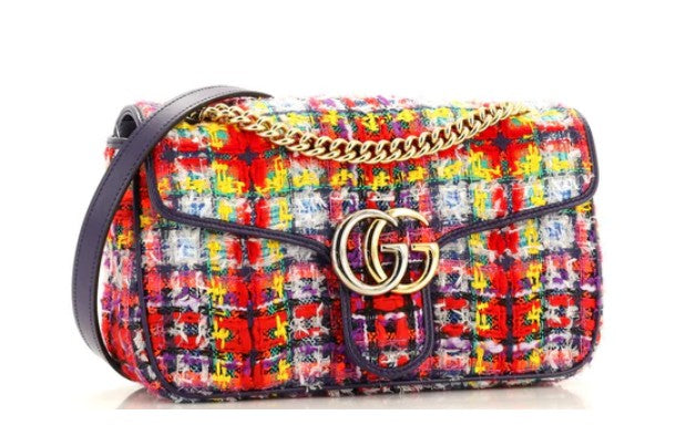 Gucci GG Marmont Flap Bag Tweed Small