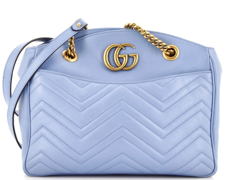 Gucci GG Marmont Chain Tote Matelasse Leather Medium