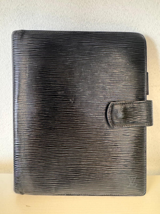 LOUIS VUITTON Black Epi Agenda - Paper Inserts 9"X 8"