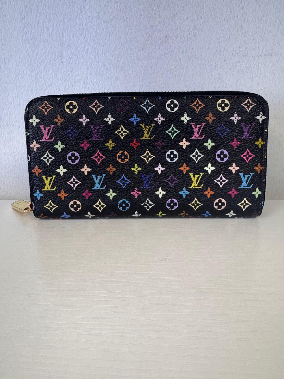 LOUIS VUITTON Black Murakami Long Zip