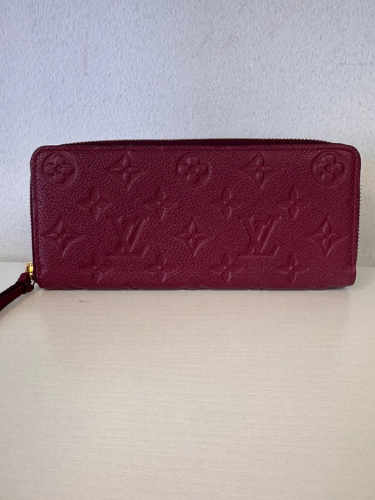 LOUIS VUITTON Ox Blood Empriente Long Zip Wallet