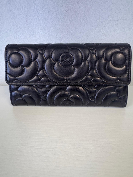 CHANEL Camilla Black Leather Wallet