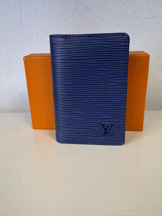 LOUIS VUITTON Blue Epi Card Case - Full Set