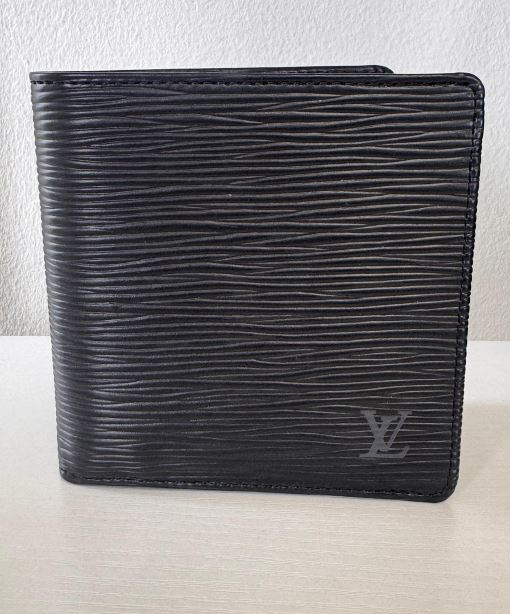 Louis Vuitton Black Epi Bifold with Box/Dustbag
