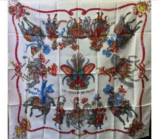 Hermès Les Fêtes Du Roi Soleil 90cm Silk Scarf