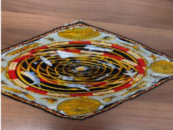 Hermès Hermès Silk Les Feux de l’Espace Red + Gold Scarf
