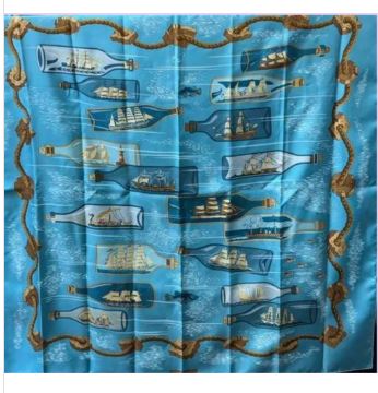 Hermès Le Monde du Voyage 90cm Silk Scarf