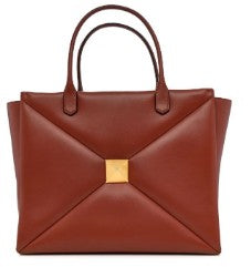 Valentino Garavani Brick Red Nappa Large One Stud Handbag