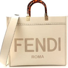 Fendi Ivory Sunshine Tote MM