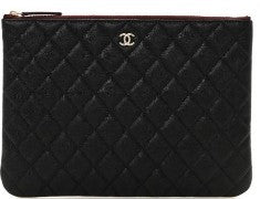 Chanel Black Lambskin Laptop Case
