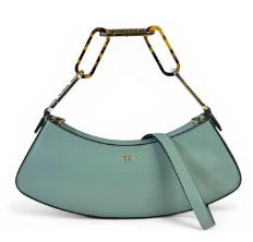 Fendi Tiffany Blue Leather O'Lock Sling Bag