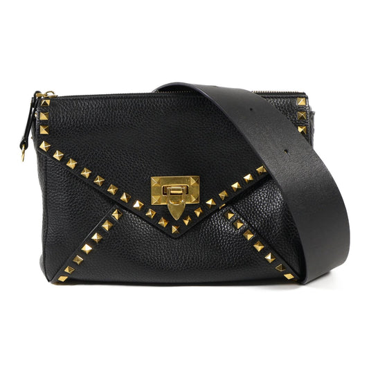 Valentino Black Leather Crossbody Bag - SKU: LSCC0709003