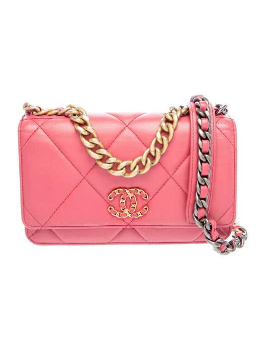Chanel Pink Lambskin 19 Wallet On Chain Series 29 - SKU: LSCC0709005