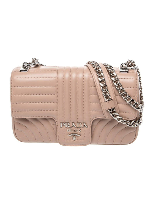 Prada Beige Calf Leather Flap Crossbody - SKU: LSCC0709007