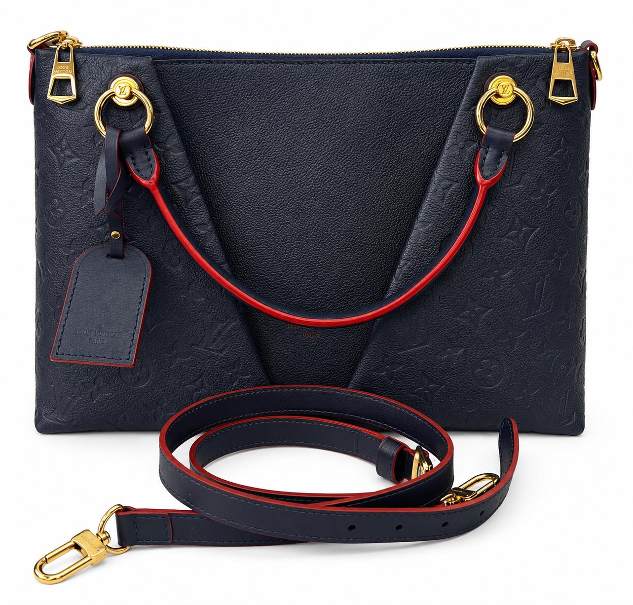 Louis Vuitton Marine Rouge Leather V Tote - SKU: LSCC0709030