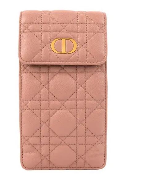 Dior Nude Beige Leather Phone Pouch Crossbody - SKU: LSCC0709034