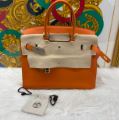 Hermès orange birkin size 35 palladium hardware comes with lock key clochette N in square year 2010 - SKU: LSCC0771035