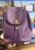Chanel CC purple python backpack with seal and card - SKU: LSCC0771039