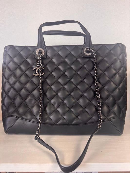 Chanel Black Calf Leather Tote
