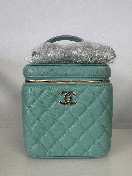 Chanel Tiffany Blue Caviar Vanity Bag Series 31
