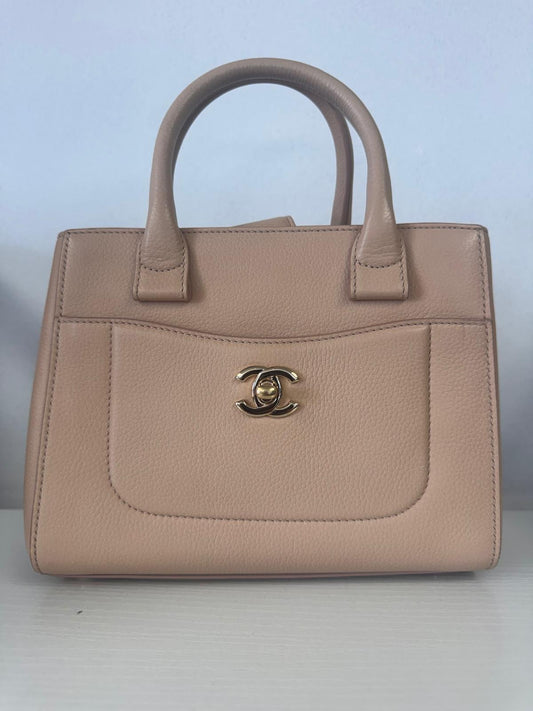 Chanel Beige Calf Leather Executive Tote