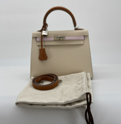 Hermès Tricolor Kelly 25 Palladium Hardware Stamp B Year 2023 Comes With Lock, Key, Clochette, And Dust Bag