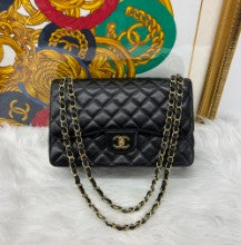 Chanel CC Classic Flap Black Caviar jumbo Gold hardware
