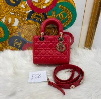 Christian Dior red small size lady dior
