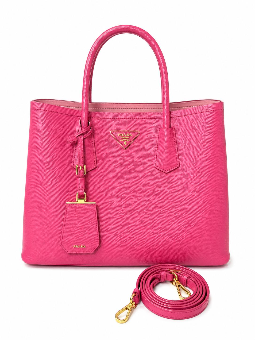 Prada Pink Saffiano Leather Tote