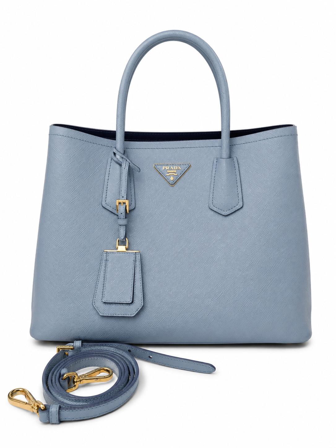 Prada Baby Blue Saffiano Leather Tote