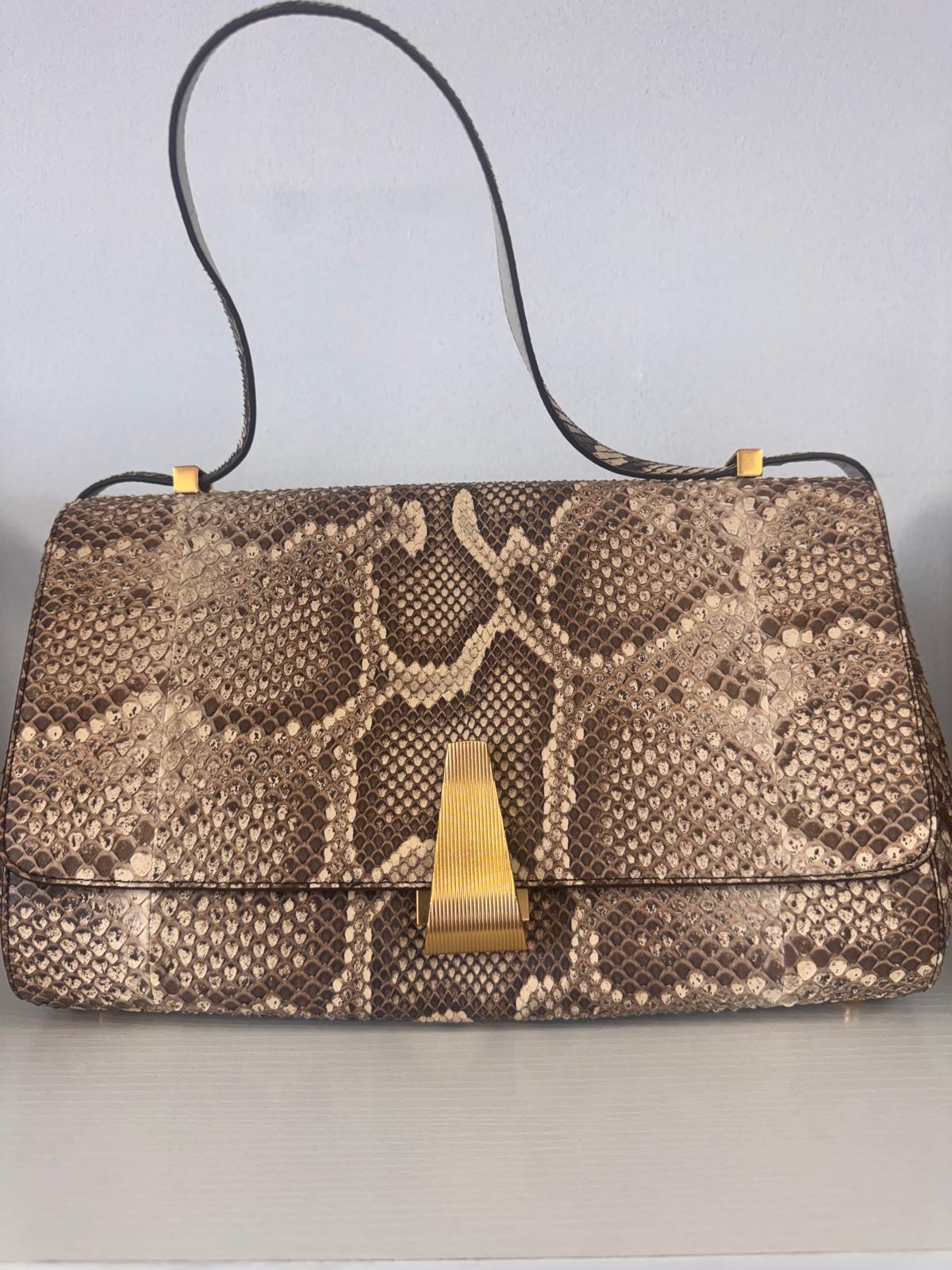 Bottega Veneta Python Flap Crossbody