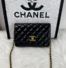 Chanel Black Aged Calf Leather Wallet On Chain - SKU: LSCC340736