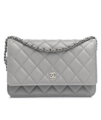 Chanel Grey Classic Quilted WOC