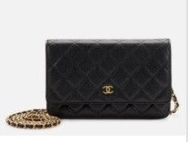 Chanel Black Caviar Leather Classic WOC