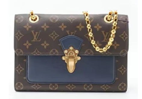 Louis Vuitton Monogram Navy Victoire Crossbody Shoulder Bag